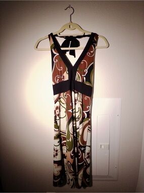 Y2K Boho Printed Halter Maxi Dress